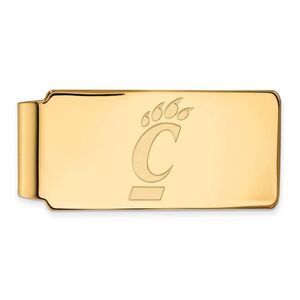 14k Gold Plated Silver U of Cincinnati Money Clip